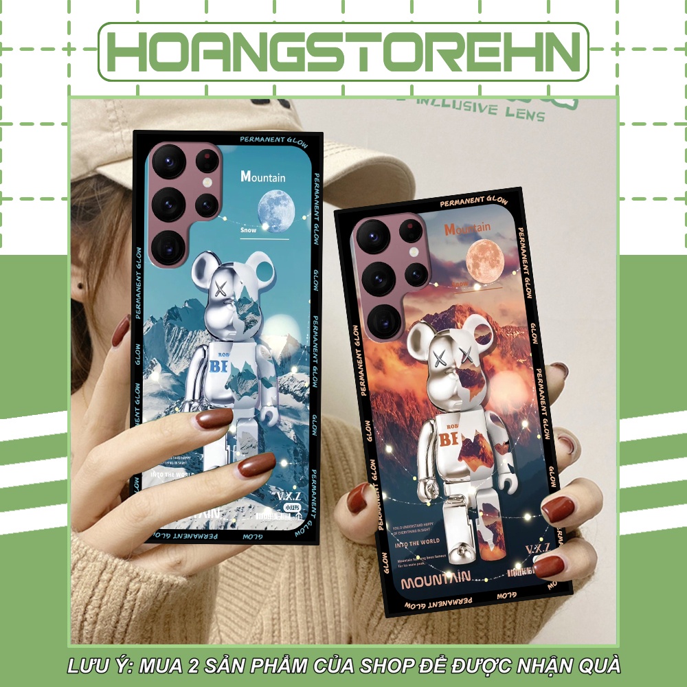 Ốp lưng Samsung S22 5G / S22 Plus 5G / S22+ 5G / S22 Ultra 5G in hình họa tiết Mountain, Be@rbrick dễ thương (T13 - T18)