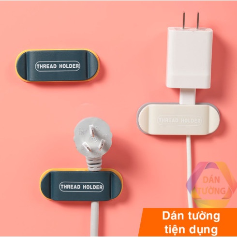 Móc dán treo dây điện, treo dây sạc điện thoại kẹp giữ dây điện, phích cắm điện,nút cố định dây điện chống rối