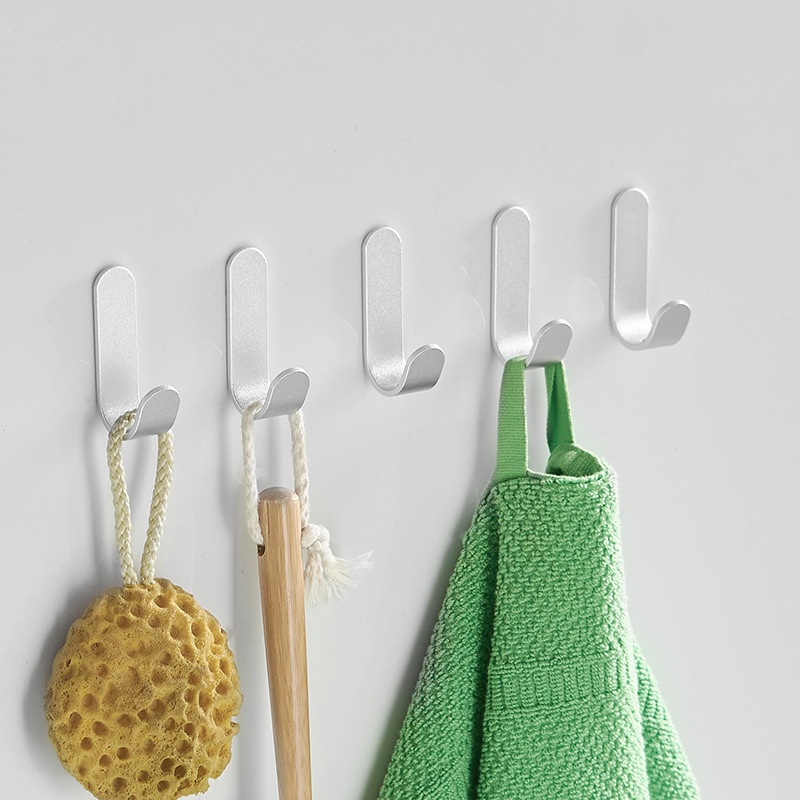 Set 1/2/5 Móc Treo Đồ Hình Chữ J Bằng Thép Không Gỉ Tiện Dụng