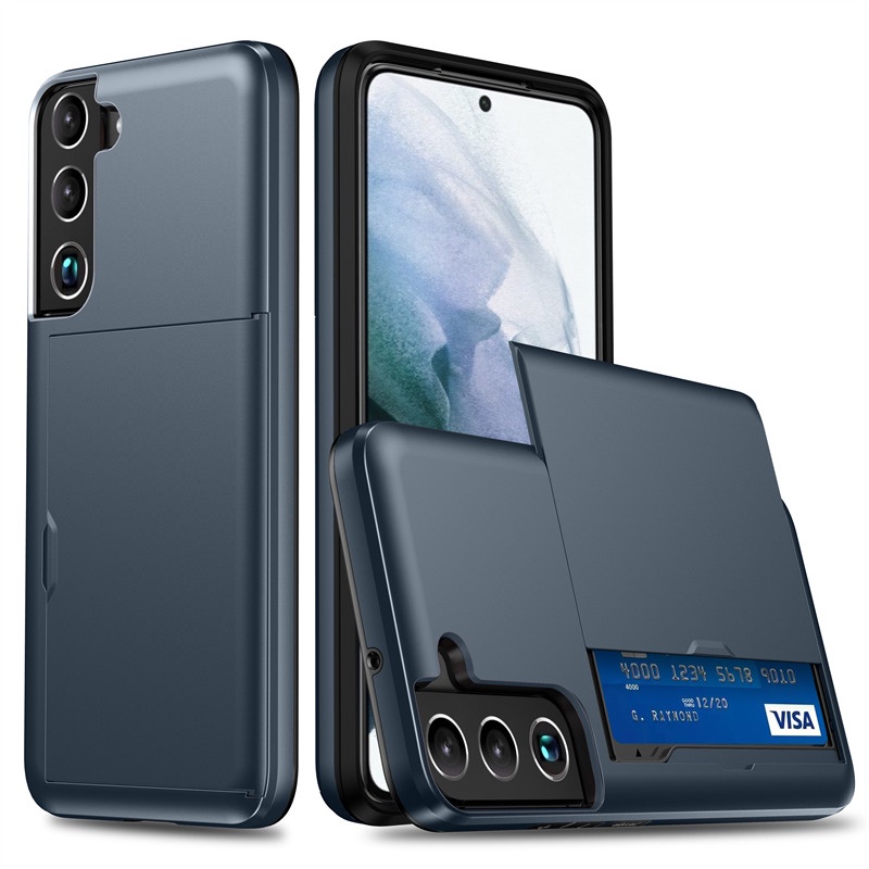 Ốp Điện Thoại Chống Sốc Có Ngăn Đựng Thẻ Cho Samsung S21 FE S22 Plus S22 Ultra
