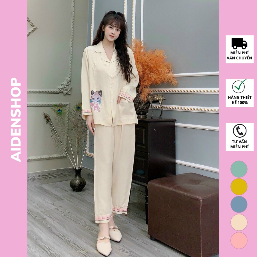 Bộ đồ bầu sau sinh Aidenshop bộ bầu mặc nhà dài tay