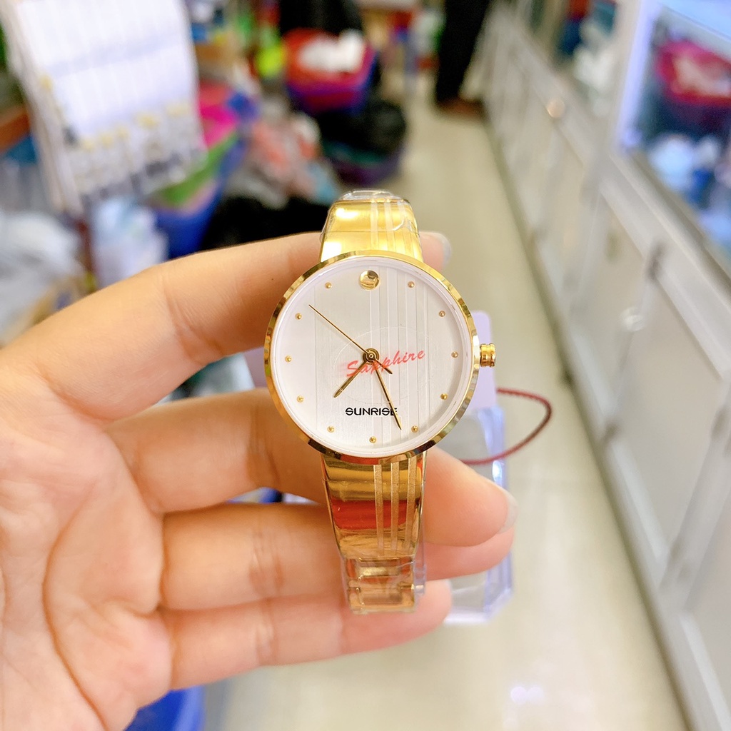 Đồng Hồ Sunrise Nữ Chính Hãng Uy Tín - Kính Sapphire chống xước và chống nước - 9925SA