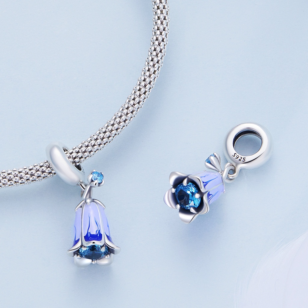 BAMOER Hạt bạc 925 Thời Trang Dùng Làm Trang Sức DIY