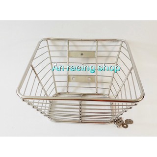 Rỗ inox dành cho xe Wave nhỏ 1 lỗ trên 2 lỗ dưới 10li