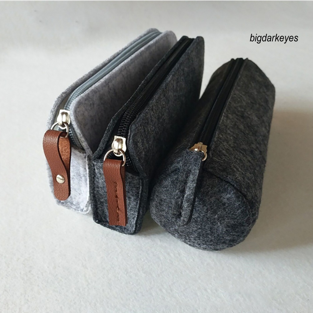 Túi Đựng Bút Bằng Vải Nỉ Có Khóa Kéo Đơn Giản Tiện Dụng