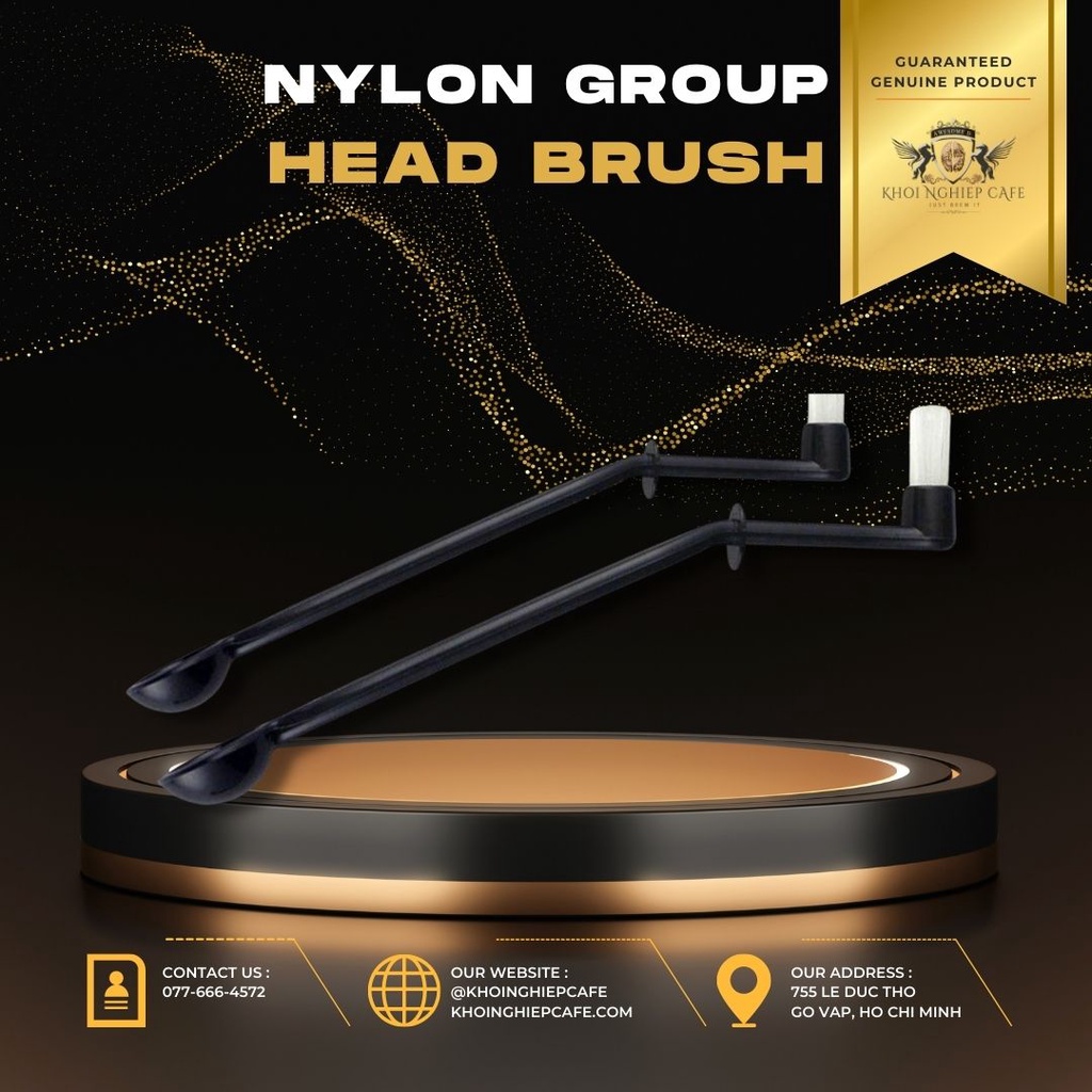 Espresso group head brush – Cọ vệ sinh đầu pha máy pha cafe espresso sợi nylon