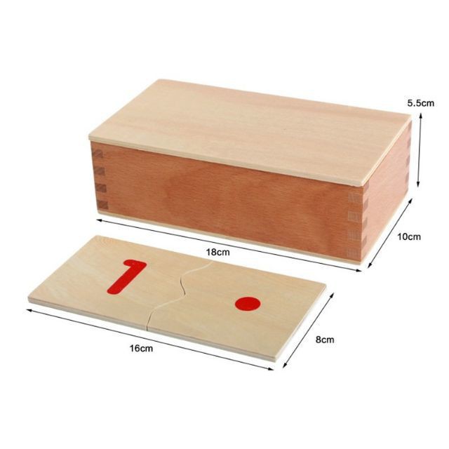 Giáo cụ Montessori - Số và thẻ dot 1-10 khớp số và chấm học lượng