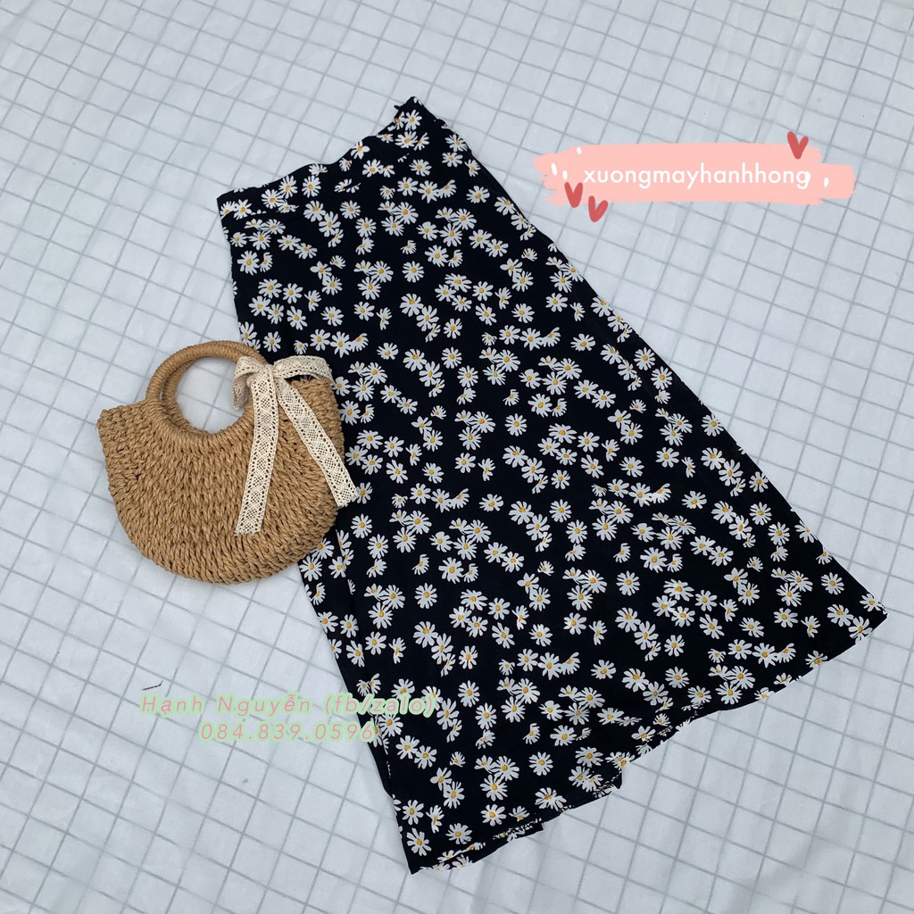 [ Mã WASTAPR giảm 10K đơn 50K] Chân váy hoa cúc Ulzzang trẻ trung - Chân váy hoa nhí dáng dài - Xưởng May Hạnh Hồng | BigBuy360 - bigbuy360.vn