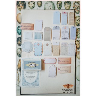 HỘP STICKER LABEL 60 MIẾNG- mẫu SHABBY CHICK