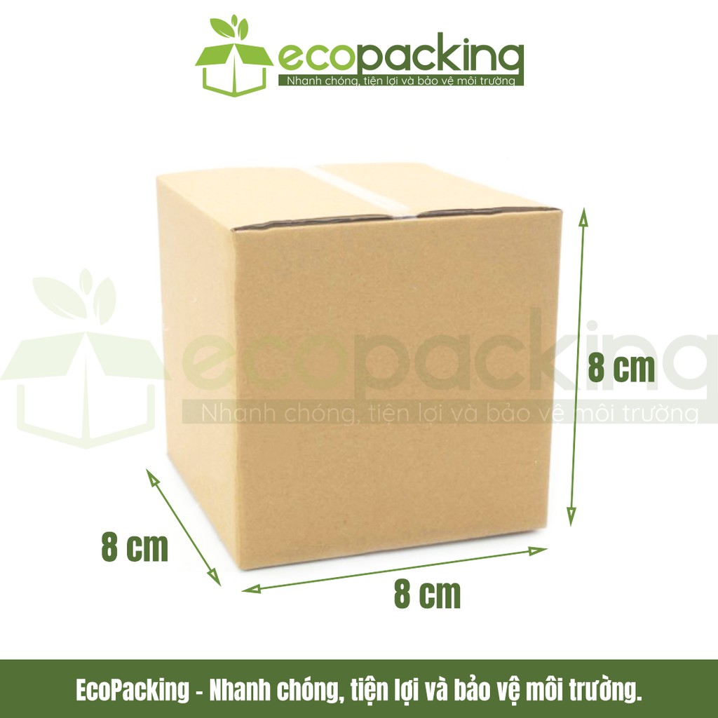 [XẢ KHO] Combo 20 thùng hộp carton 8x8x8 cm đóng gói giao hàng