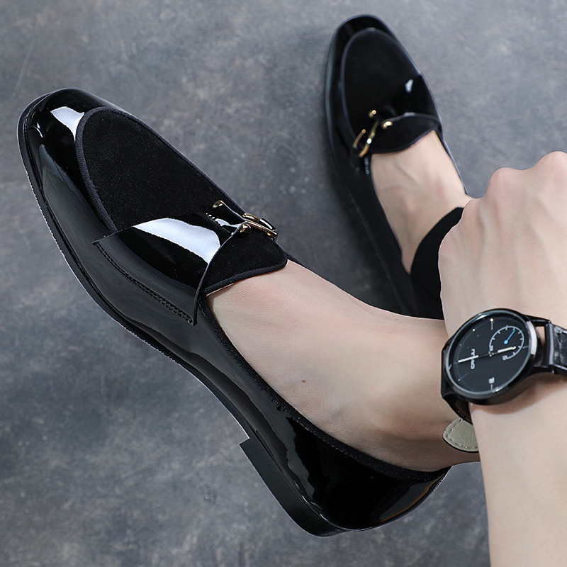 Giày Da Oxford Màu Đen Cỡ Lớn 37-48 Thời Trang Cho Nam