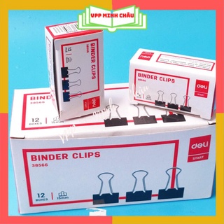 Kẹp bướm [ Đ𝒖̉ 𝑲𝒊́𝒄𝒉 𝑪𝒐̛̃  ] Kẹp Sắt Đen, Kẹp Tài Liệu DELI