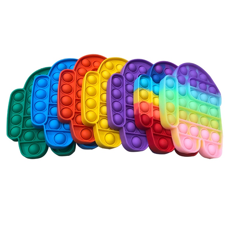 Pop it Nhiều màu bong bóng silicone giải nén đồ chơi thư giãn giáo dục trẻ em
