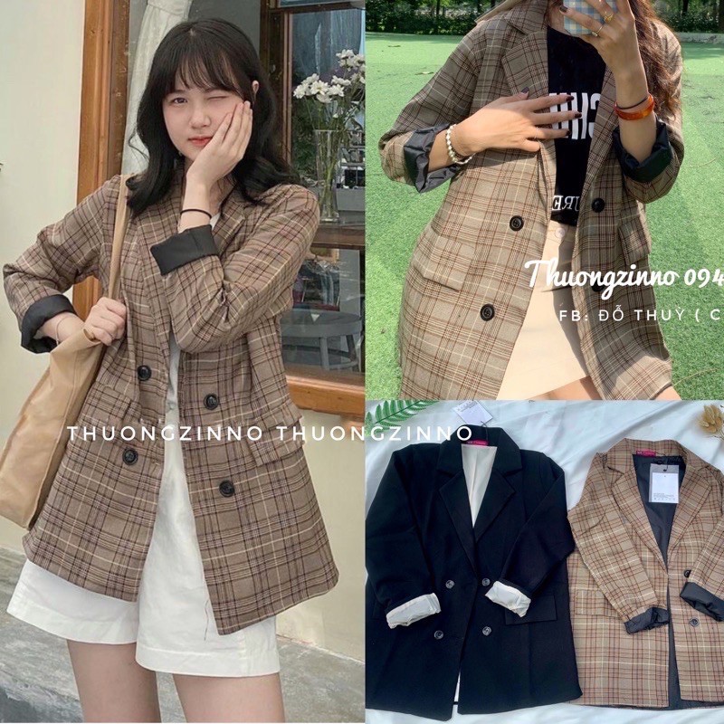 [Ảnh thật/Video] Áo blazer thiết kế kiểu mới trơn/ kẻ 2 lớp nhiều màu kiểu dáng Hàn Quốc Áo vest nữ hàng chất lượng cao | BigBuy360 - bigbuy360.vn