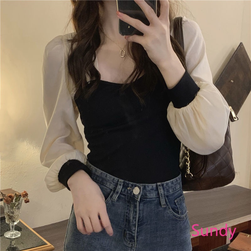 Áo Sơ Mi Tay Dài Kiểu Vintage Pháp Thời Trang Mùa Hè Cho Nữ