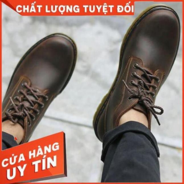 Giày Bốt Nam Cổ Thấp Boot Nam Cao Cấp Chất Da Bò Thật - BẢO HÀNH 1 NĂM B4 * re nha1 '