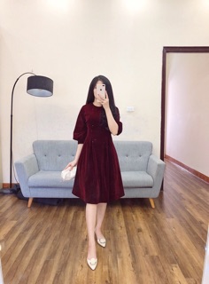 Váy nhung đỏ