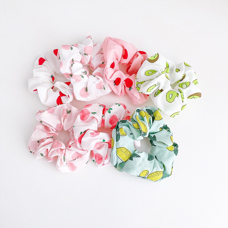 Dây Buộc Tóc Vải Scrunchies Cute Giao Mẫu Ngẫu Nhiên