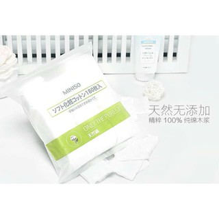 Bông Tẩy Trang Miniso Nhật Bản 180 Miếng