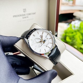 Đồng hồ nam orient sun moon 5 ra-ak0305s00c/ra-ak0305s10b size 42mm,mặt trắng,lịch-máy cơ tự động-dây da đen cao cấp