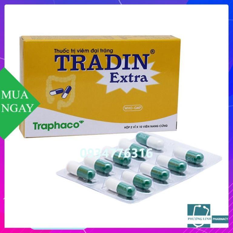 Tradin Extra hộp 2 vỉ hỗ trợ viêm đại tràng