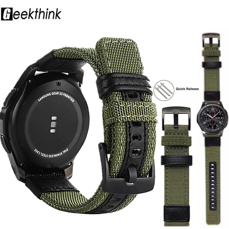 Dây đeo Nylon 20/22mm cho đồng hồ Samsung Gear Sport / Gear S2 Classic/Galaxy Watch 42mm/Active 1 2/3 41mm 22mm