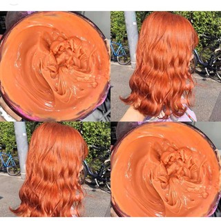Kem nhuộm dưỡng tóc ADCC màu Cam đào (TẶNG OXY) Cam đào, cam đào, không làm khô tóc, dưỡng tóc bóng mượt