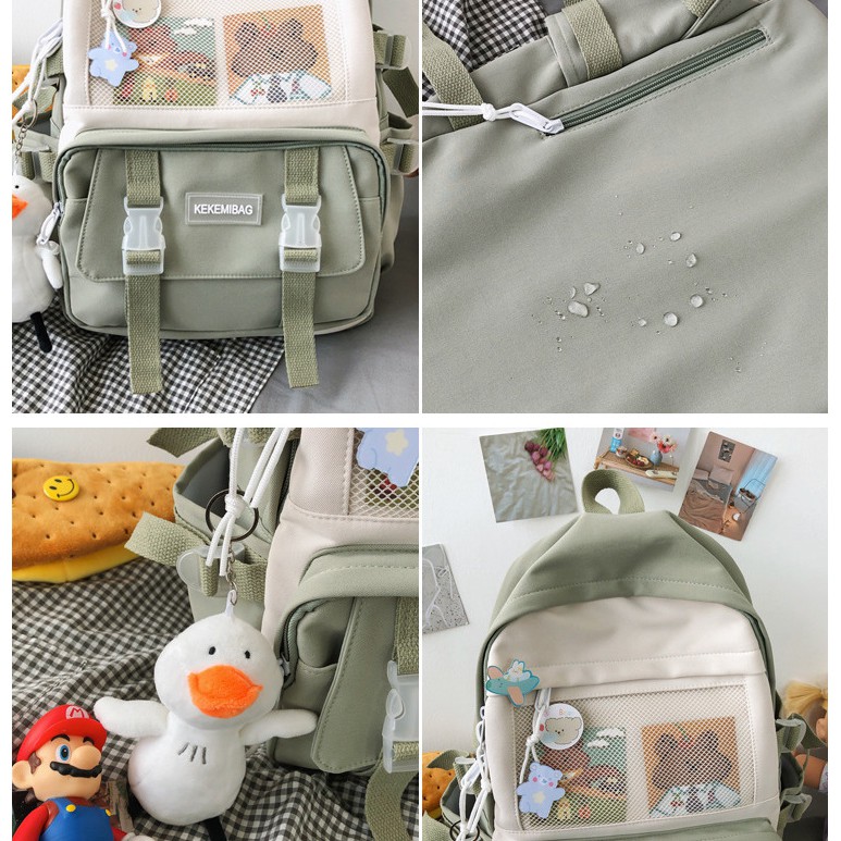 Balo Đi Học Nữ Cao Cấp Ulzzang Kekemi Bag Thời Trang 4 Màu