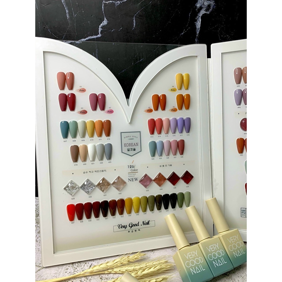 Sét Sơn Gel Very Good Nail 126 Màu - Tặng Kèm bảng màu, base top