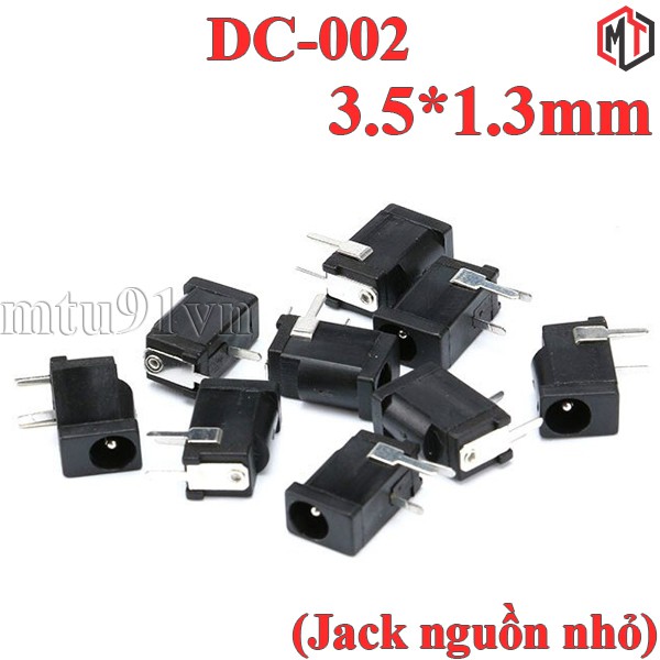 Jack DC 3.5x1.3mm, Jack nguồn chân nhỏ 3.5mm - Đầu cái (DC-002)