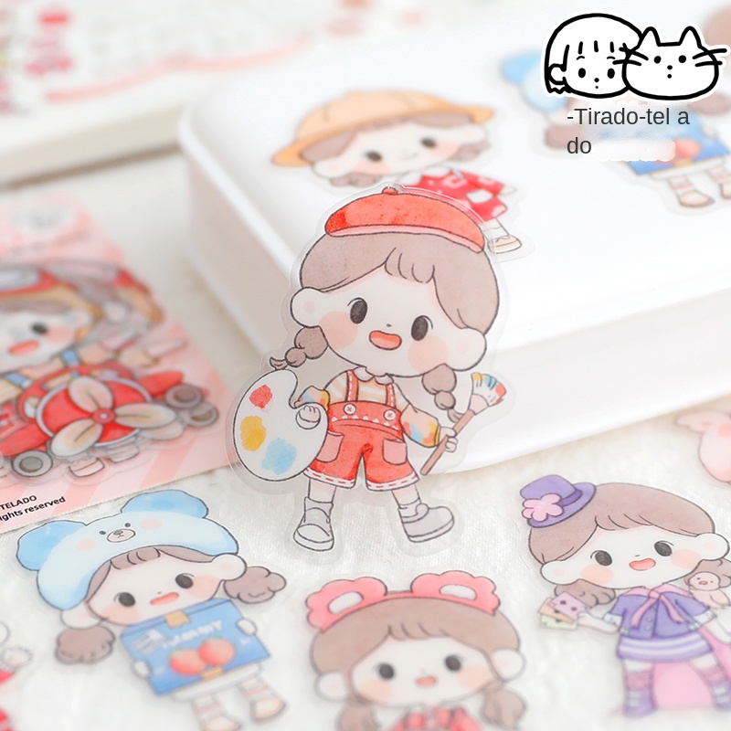 ✔️24 Cái / Gói ❤️Miếng Dán Hoạt Hình Chống Thấm Nước Trang Trí Nhật Ký Độc Đáo