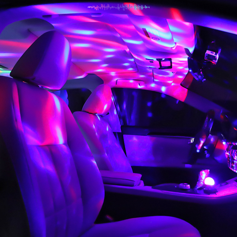Túi Lưới Đựng Bóng Đèn RGB Tạo Hiệu Ứng Nhiều Màu Sắc Cổng USB Sắp Xếp Gọn Gàng Cho Xe Hơi Tiệc DJ