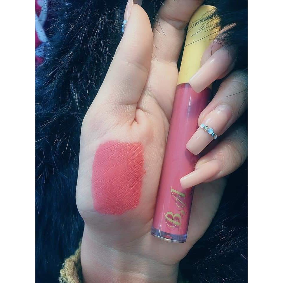 [11 Hồng Phấn] Son Kem Lì Nắp Vàng Cao Cấp B.A Màu Hồng Phấn | BigBuy360 - bigbuy360.vn