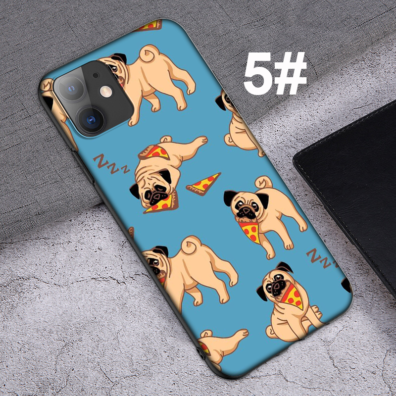 iPhone XR X Xs Max 7 8 6s 6 Plus 7+ 8+ 5 5s SE 2020 Casing Soft Case 24SF Cute Cartoon Pug Pet Cut Dog mobile phone case