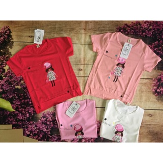 Áo thun côtton size nhỡ cho bé gái 17-25kg