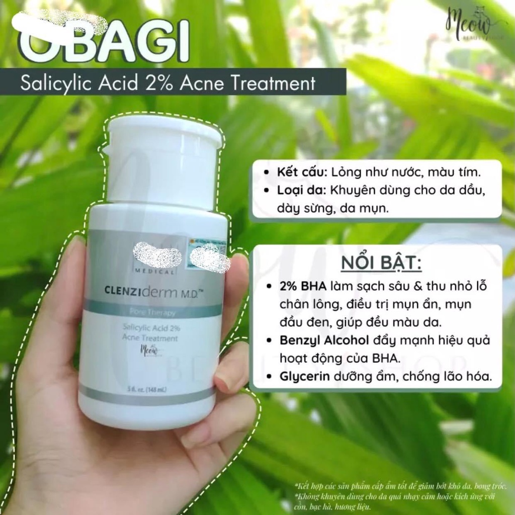 Dung dịch BHA giúp giảm mụn, dầu nhờn 148ml[Salicylic Acid 2% Acne Treatment]