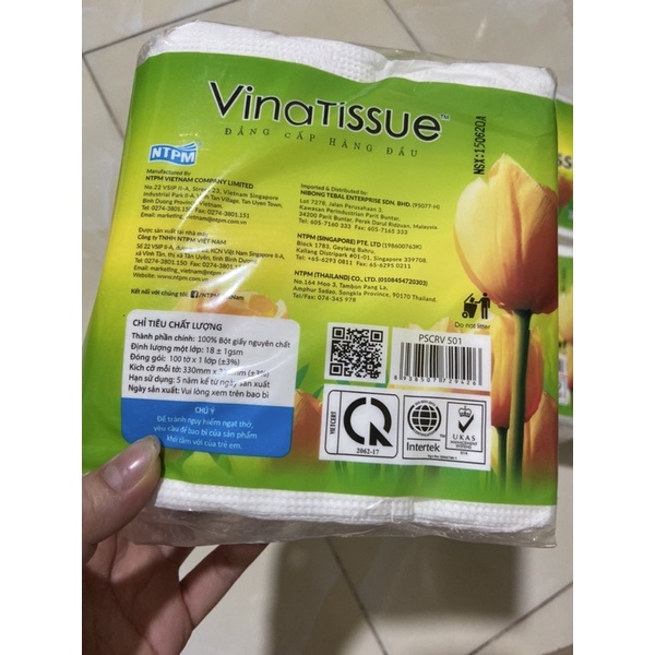 KHĂN GIẤY ĂN PREMIER 100 tờ