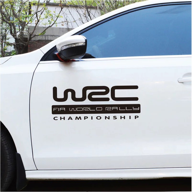 Bộ 2 Tem dán cửa xe ô tô WRC