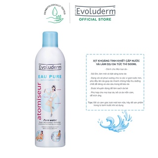 Xịt khoáng Evoluderm Atomiseur Eau Pure 400ml