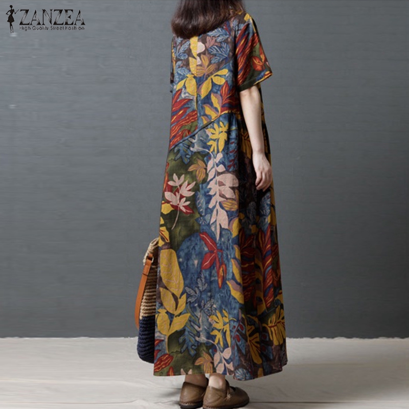 ZANZEA Váy maxi không tay phong cách Boho | BigBuy360 - bigbuy360.vn