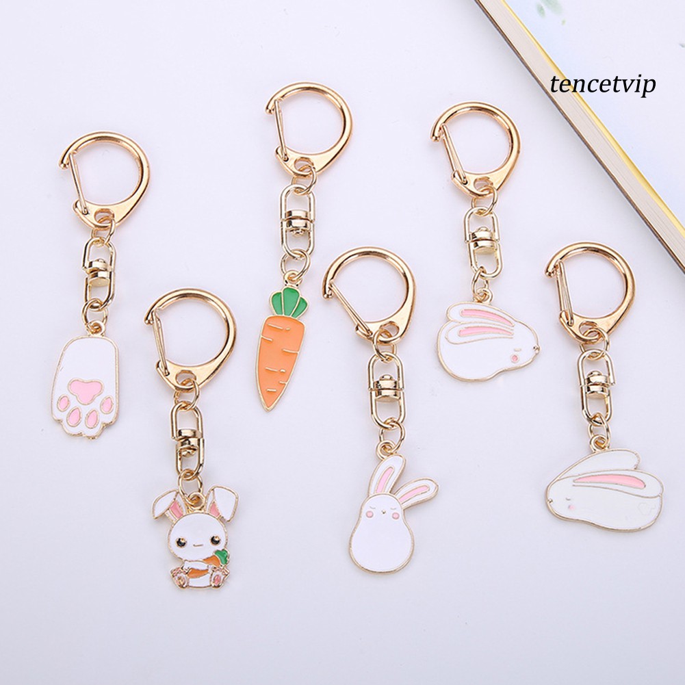 Móc Khóa Hình Củ Cà Rốt / Chú Thỏ Đáng Yêu