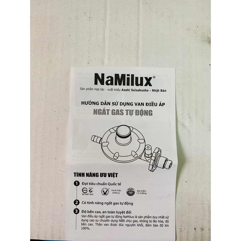 van gas chống cháy nổ Namilux + tặng kèm 1,5m dây Hàn Quốc 3 lớp + đai xiết | BigBuy360 - bigbuy360.vn