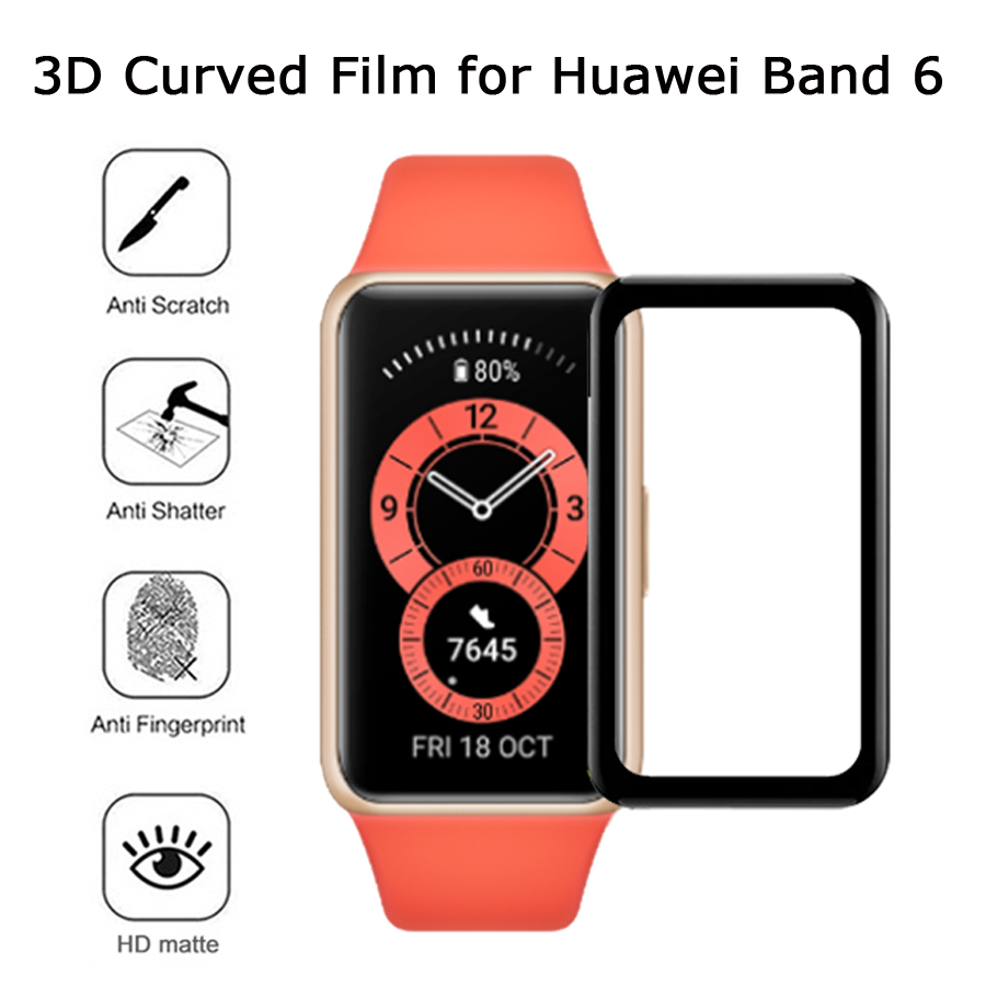 Dây Đeo Silicon + Miếng Dán Bảo Vệ Màn Hình Cho Đồng Hồ Thông Minh Huawei Band 6