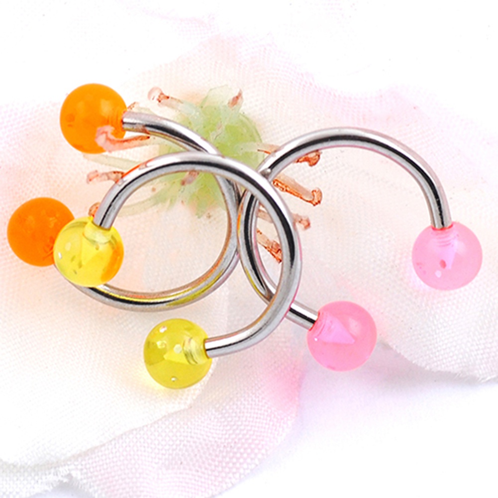 Set 7 Khuyên Mũi / Môi / Tai / Cơ Thể Bằng Thép Không Gỉ 16G