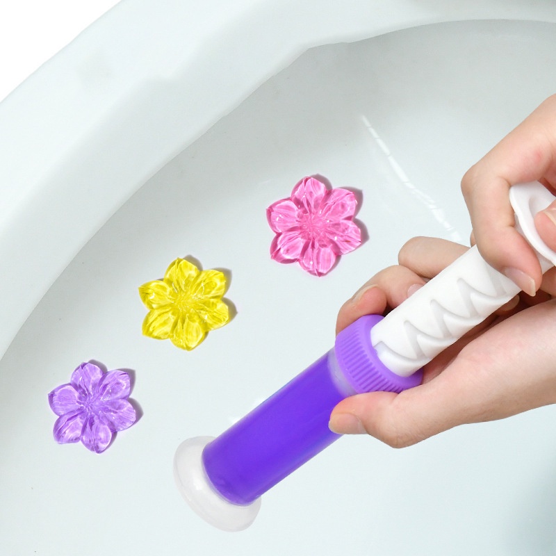 Gel Thơm Hình Bông Hoa Khử Mùi Diệt Khuẩn Bồn Cầu Toilet Tiện Dụng