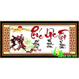 Tranh thêu thư pháp Phúc Lộc Thọ TP050