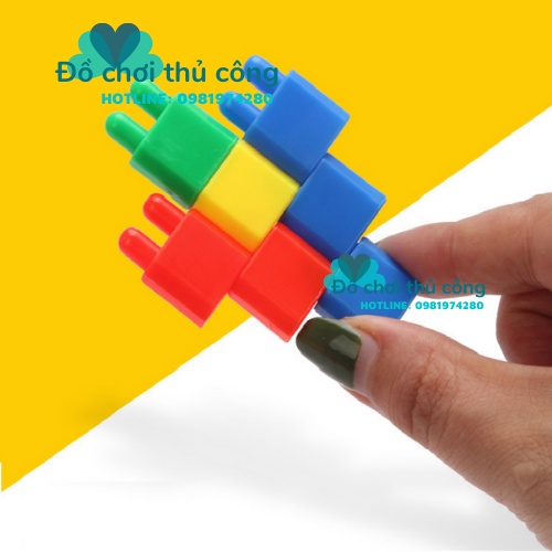 T37 - Túi Lego hình viên đạn đôi, cho bé thỏa sức sáng tạo và phất triển tư duy.