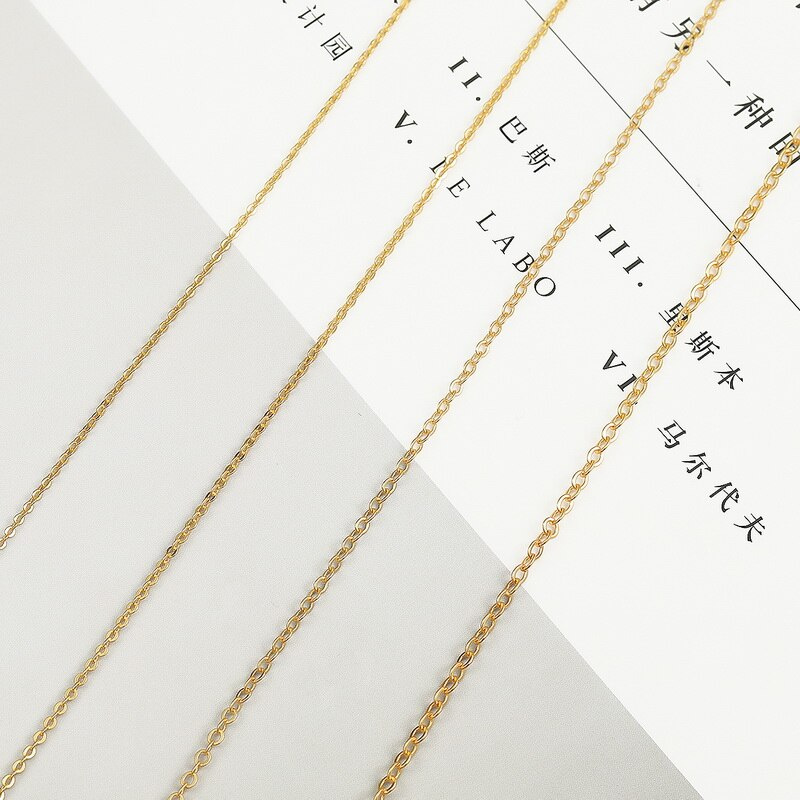 Beadia Vòng cổ Mạ Vàng 18K Bản Rộng Dùng Làm Trang Sức Thủ Công
