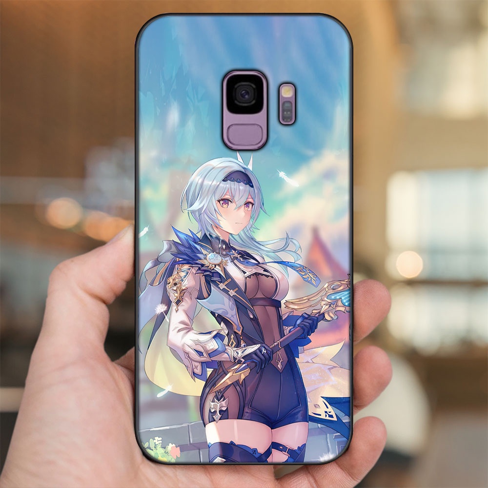 Ốp lưng Samsung S9 viền đen in hình Eula Genshin Impact