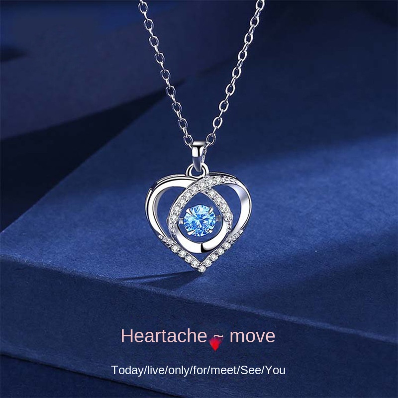 Vòng cổ Mặt Trái Tim Thông Minh Đính Đá Zircon Đơn Giản Thời Trang Cho Nữ